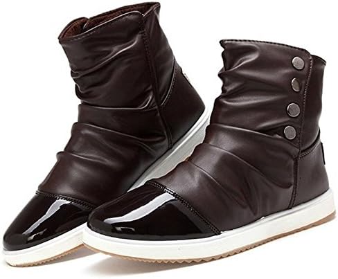 SSCUN New Winter Korean Fashion Men Vintage Short Cowboy Boots ,Youth Casual Leather Shoes ,Sport outdoor shoes,NF175-4 Black 43