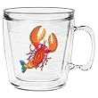 Colorful Caribbean Lobster 12 oz Insulated Coffee Mug, Clear