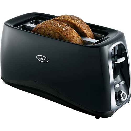 Oster TSSTTR4SLL Black 4-Slice Long Slot Toaster