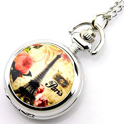WogKok Jewelry Womens Paris Tower Enamel Pendant Necklaces with Gift Box