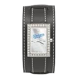 Los Angeles Dodgers Ladies MLB Starlette Watch (Wide Leather Band)
