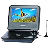 August 7 Portable TV and Multiregion DVD Player with Built-in Card Reader/USB and Rechargeable Battery