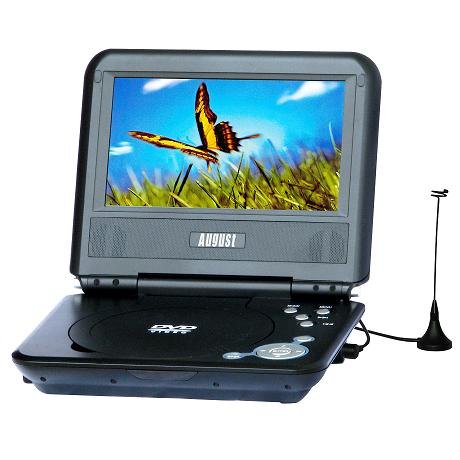 Childrens Toyshop  Electronics : August 7" Multiregion Portable DVD Player with Freeview & Analogue Tuner and Built-in Rechargeable Battery
