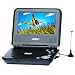 Electronics : August 7' Portable TV and Multiregion DVD Player with Built-in Card Reader/USB and Rechargeable Battery