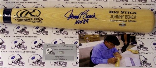 Johnny Bench Autographed/Hand Signed Baseball Bat