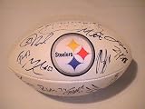 2011 Pittsburgh Steelers Team Signed Autographed Full Size Football Ward,Wallace,Roethlisberger Coa + Hologram