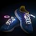 Flammi 1 Pair of LED Shoelaces Light Up Shoe Laces with 3 Light Modes Flash Lighting the Night for Party Hip-hop Dancing (Dazzle Color Light)