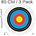 Archery Targets by Longbow (3 Pack Folded, 80cm Archery Paper)