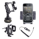 DURAGADGET In Car Adjustable Frame For Nokia E72 Phone + Nokia Cigarette Lighter Charger