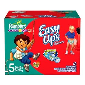 Pampers Easy Ups for Boys (Big Pack), Size 5, 60-Count Package