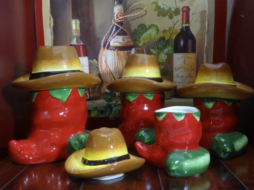 WESTERN RED CHILI 4 Piece Canister