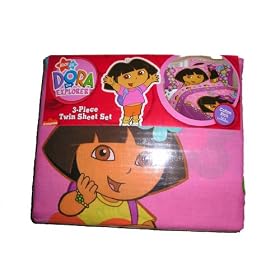 Dora the Explorer 3 Piece Twin Sheet Set Flower Patch