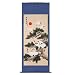 EXP Handmade Crane & Pine Scroll Art Wall Hanging