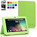 TabSuit® 7'' PU Leather Case Stand Cover for Dragon Touch Y88/Y88X, KingPad K70, NeuTab N7/ N7 Pro, Chromo, ProntoTec, iRulu, Zeepad, Alldaymall w/ Dual Camera (Green) (Please check the product list in the description)