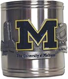 Michigan Wolverines Stainless Steel & Pewter Can Cooler