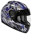 Vega Altura Blue Metallic Havoc Graphic Large Full Face Snowmobile Helmet