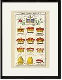 Black Framed/Matted Print 17x23, Crowns, Coronets and Mitres