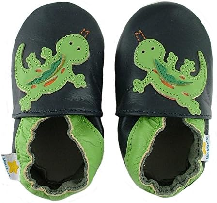 Ministar Boys Baby Infant Toddler Prewalker Leather Shoes - Navy Lizard - Xlarge 18-24 mo.