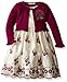 American Princess Girls' Embroidered Sweater Dress with Cardi