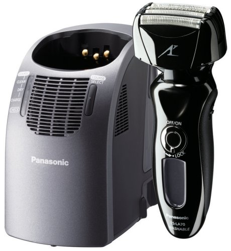 Panasonic シェーバー (4枚刃)ラムダッシュ4 (全自動洗浄充電器付) 黒 ES-LA70-K