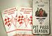 1991 - Indianapolis 500 Season Pit Pass & Arie Luyendyk Fabric Stickers 1990 Indy 500 Winner - Rare Collectibles - OOP - Collectible