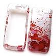 RIM BlackBerry Pearl 9100 (T-Mobile) Snap On Protector Hard Case Image Cover "Red Hearts" Design