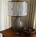 Kitchen & Housewares : Glazed Stoneware Table lamp floral design