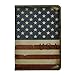 ZLYC Vintage Novelty PU Leather Travel Wallet Passport Holder Case Waterproof Cover, US National Flag