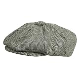 Wool Blend Newsboy Cap-Charcoal W16S56E