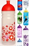 Produkt-Bild: ISYbe Trinkflasche 700ml Flower Power, transparent, schadstofffrei, sp&uuml;lmaschinengeeignet, auslaufsicher