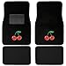 OxGord® 4pc Full Set Embrodered Cherry Carpet Floor Mats, Universal Fit Mat for Car, SUV, Van & Trucks - Front & Rear, Driver & Passenger Seat