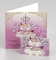 Happy Birthday Cake Stand Gift Card