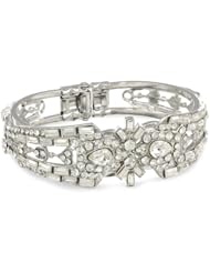 Nina Leilani 1920S Style Hinged Crystal Cuff Bracelet