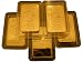 Lot of 5 - Perth Mint One Troy Ounce Gold Copy Bars