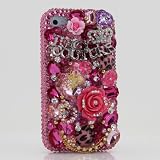3D Swarovski Pink Juicy Crystal Bling Case Cover for iphone 4 / 4s (100% Handcrafted by BlingAngels)