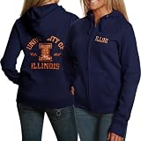 Illinois Fighting Illini Ladies Navy Blue Victoria Full Zip Hoodie Sweatshirt