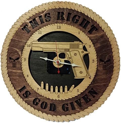 DC Crystal Laser Engraved, Personalized WT643 1911 with Bullets Wall Clock