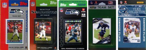NFL  Seattle Seahawks 5 Different Licensed Trading Card Team Sets