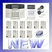 Wireless Home Security System w/ Auto-Dialer --- Digital LCD Display for Burglar and Fire Alarm --- Protects House and Office