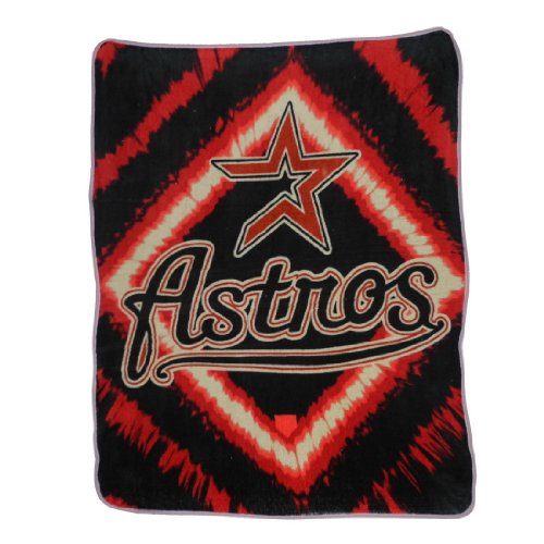 MLB Houston Astros Super Soft Plush Thermal Blanket / Fleece Couch Throw - Black & Red
