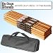 On Stage AHN5B American Hickory Wood Drum Stick with Nylon Tip 12-Pair Bundle With Black Nylon Drumstick Bag