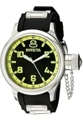 Invicta Men's 1433 Russian Diver Black Dial Rubber Watch