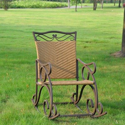 Valencia Resin Wicker / Steel Rocker (Matte Brown) (23