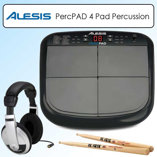 Alesis PercPAD Compact Four Pad Percussion Instrument Bundle