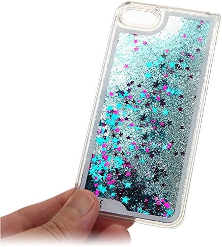 iPhone6 Aqua Sparkling Star Case, Apple iPhone 6 Hard Cover - Retail Packaging (Blue Star)