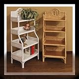 Wicker Bakers Rack Beaded