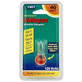 Feit Electric BPQ40 G9 40-Watt Bi-Pin G9 Clear Base Halogen Bulb by Feit Electric