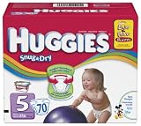 Huggies Snug & Dry Diapers, Size 5, 70-Count