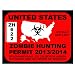 United States Zombie Hunting Permit (Bumper Sticker)