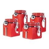 Cutout Canister 4-pc. Set - Red